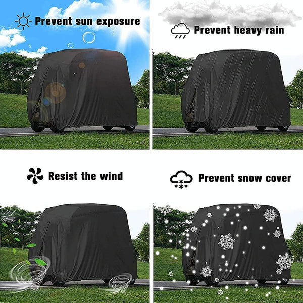 Waterproof Golf Cart Cover - 275 x 122 x 168 Cm - Black Does Not Apply