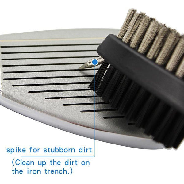 Complete Golf Club Cleaning Brush Set - Ball Slot - Black Does Not Apply