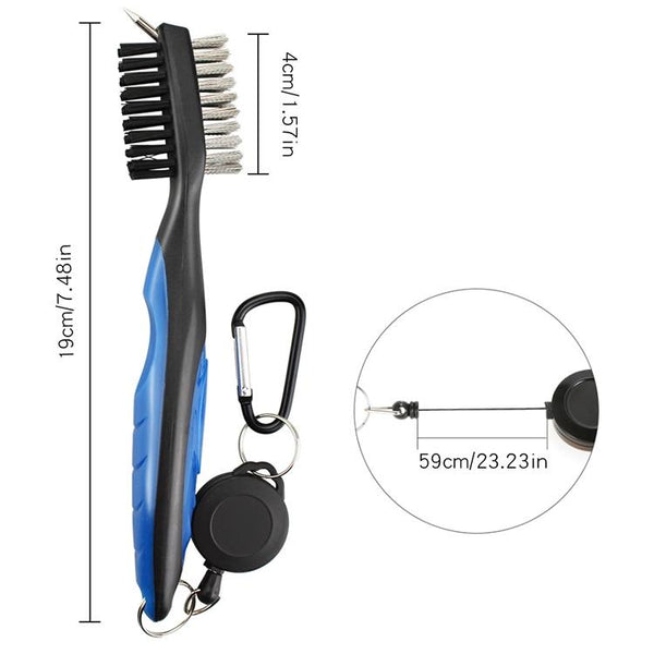 Complete Golf Club Cleaning Brush Set - Ball Slot - Black Does Not Apply