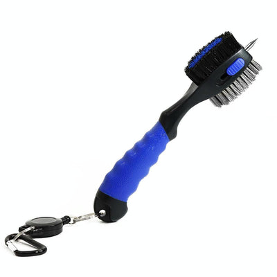 Portable Golf Club Brush - Retractable - Blue