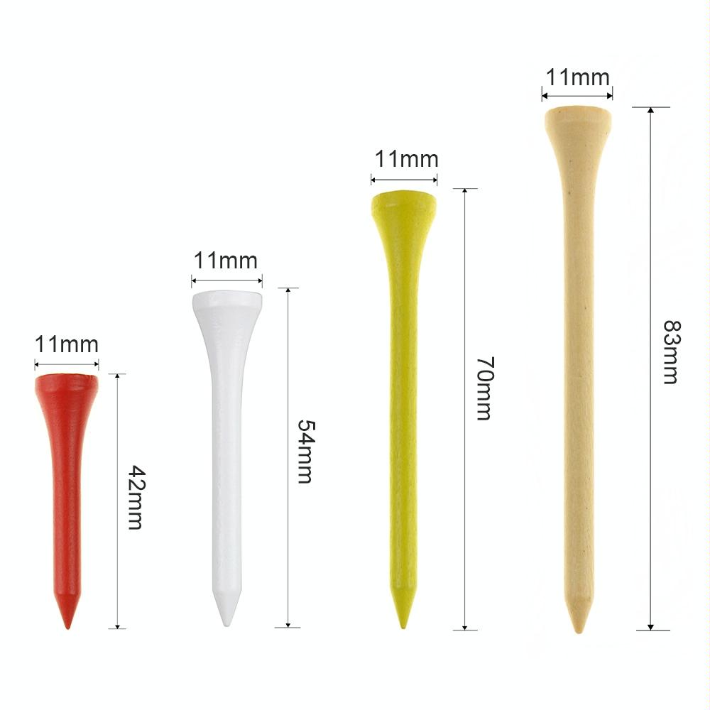 40 Wooden Golf Tees with Ball Holder - 70Mm Does Not Apply