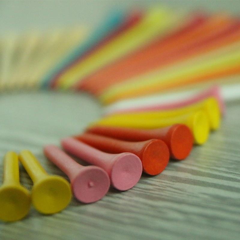 40 Wooden Golf Tees with Ball Holder - 70Mm Does Not Apply
