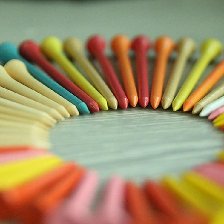 40 Wooden Golf Tees with Ball Holder - 70Mm Does Not Apply