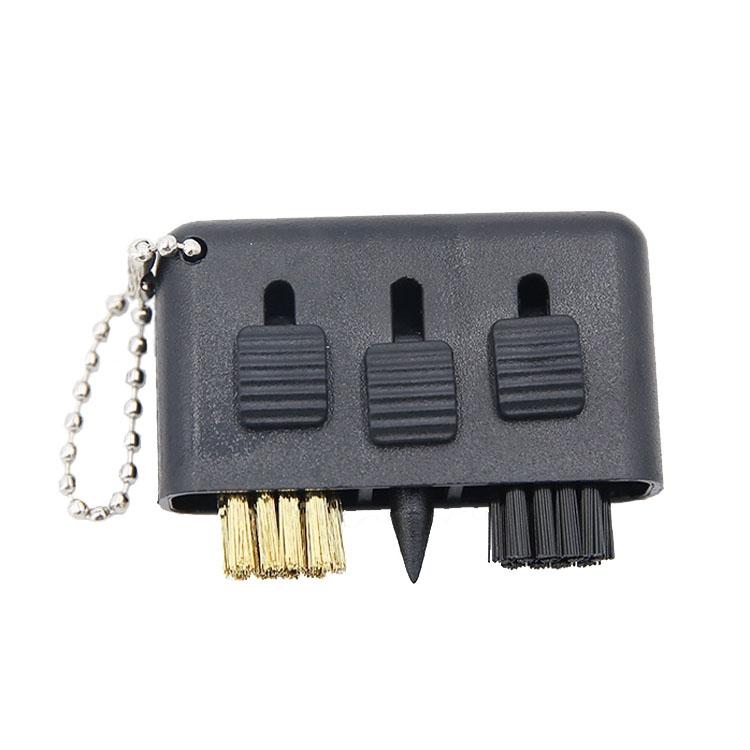3-piece Portable Golf Groove Cleaning Brush - Black Does Not Apply