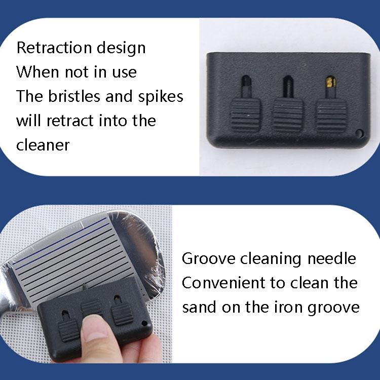 3-piece Portable Golf Groove Cleaning Brush - Black Does Not Apply