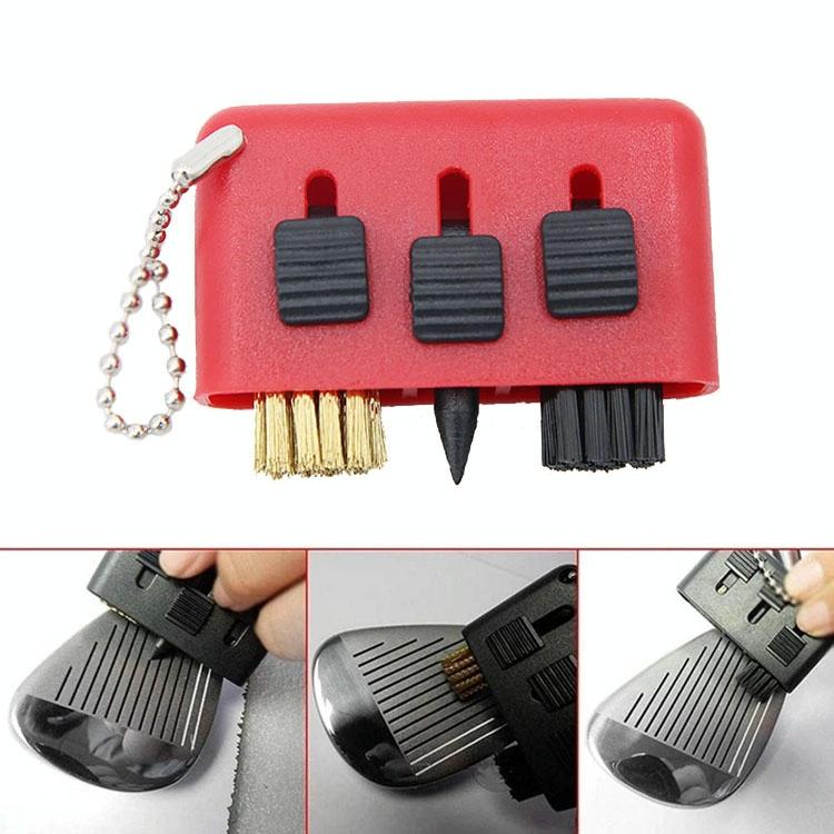 3-piece Portable Golf Groove Cleaning Brush - Black Does Not Apply