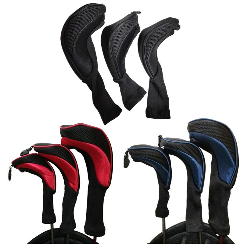 3-in-1 Golf Club Head Cover - No.1 No.3 No.5 - Protective - Red Does Not Apply
