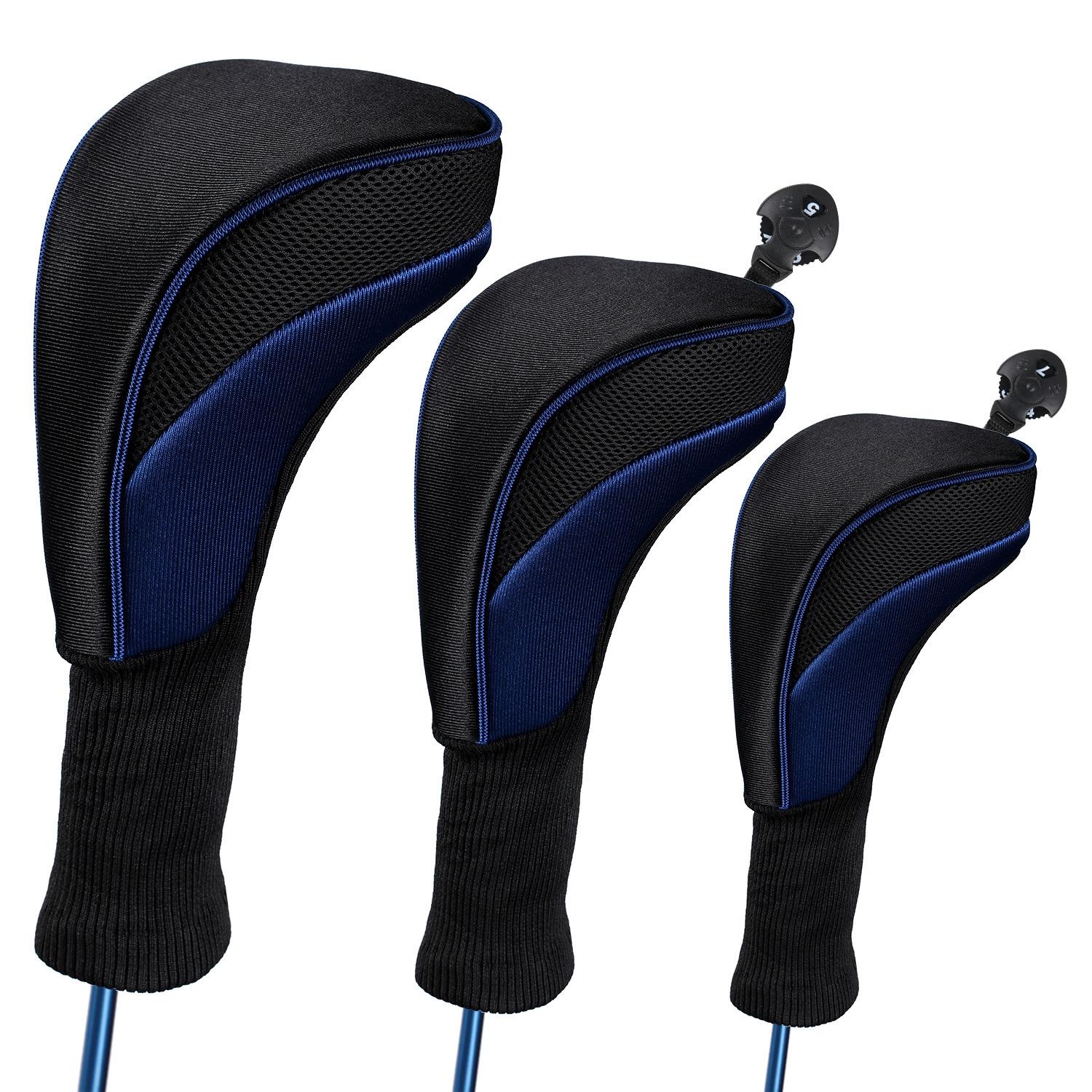 3-in-1 Golf Club Head Cover - No.1 No.3 No.5 - Protective - Red Does Not Apply