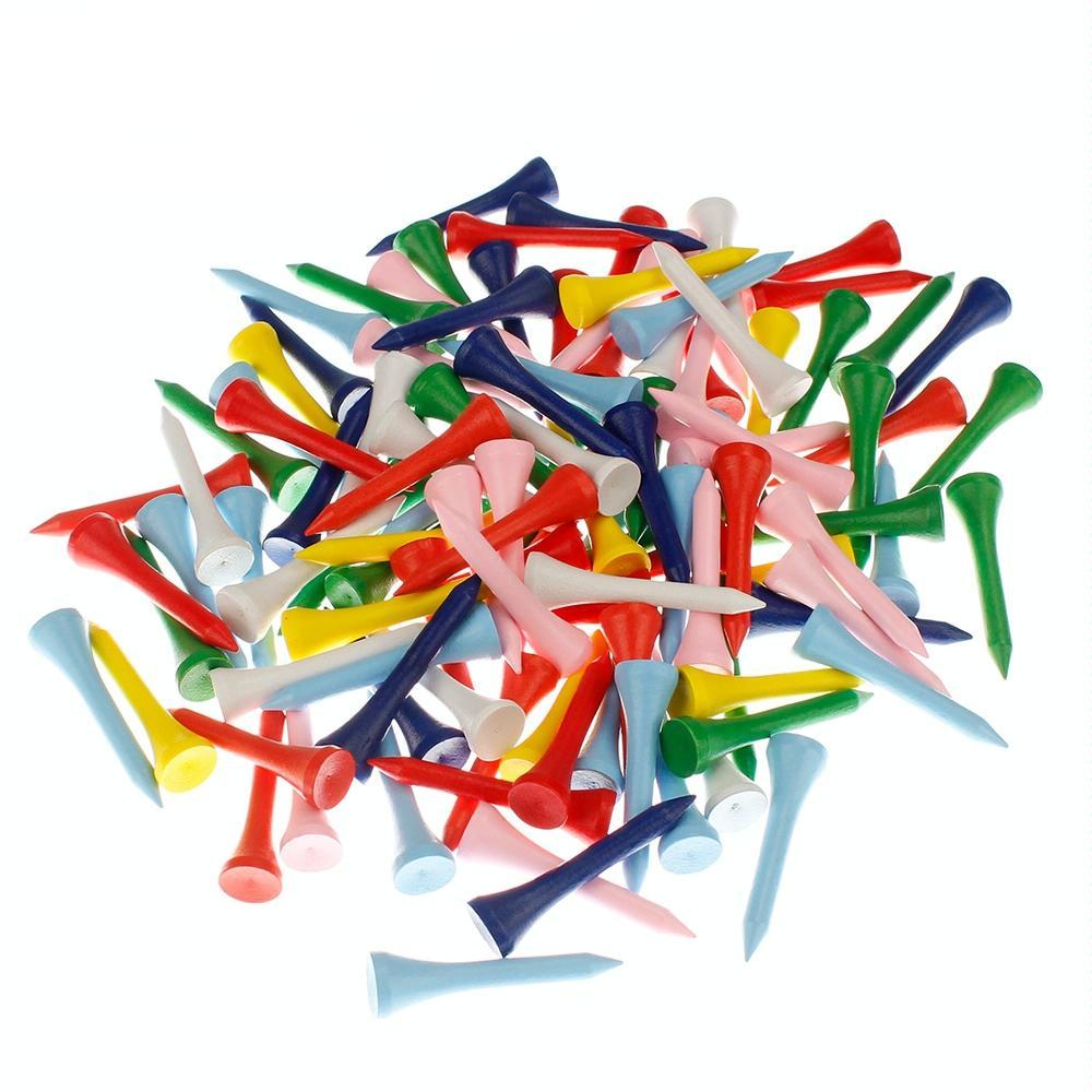 40 Wooden Golf Tees with Ball Holder - 83Mm Does Not Apply