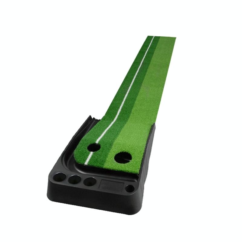2.5m Golf Mini Putting Mat with Push Rod Trainer - Fairway Green Does Not Apply