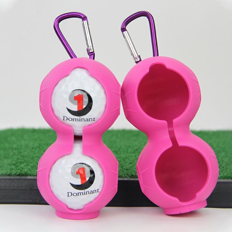 2-pack Golf Silicone Double-ball Protection Sleeves - Rose Red Does Not Apply