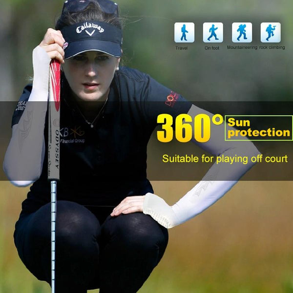 Breathable Golf Sunscreen Sleeve - Fluorescent Green - White Does Not Apply