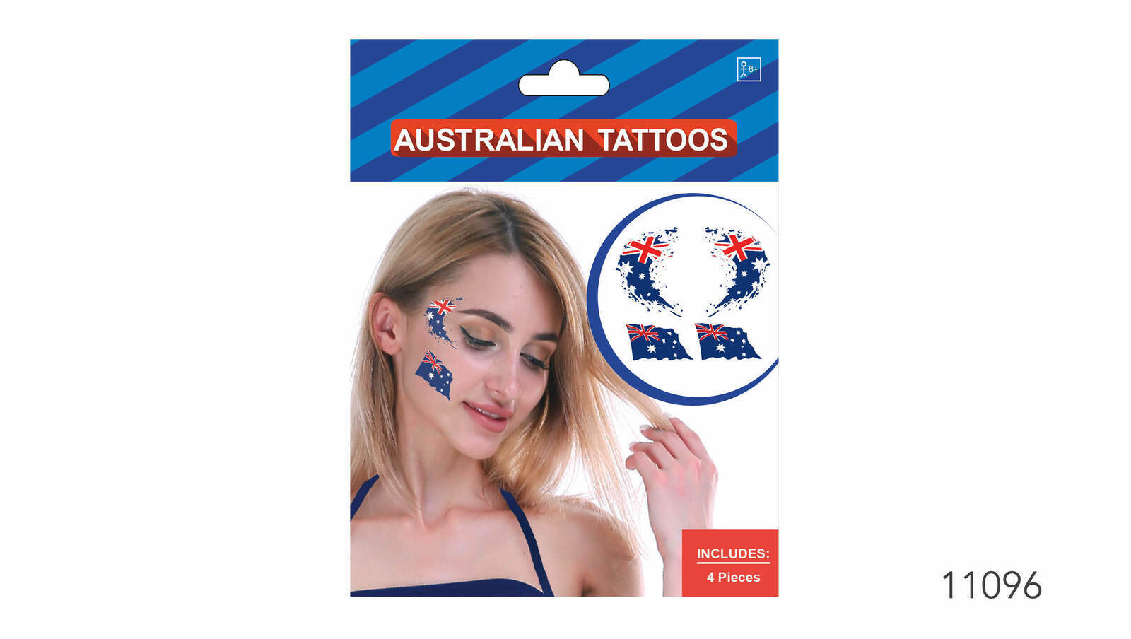 4pcs Australian Flag Face Tattoos Australia Day Soccer Tennis Awezingly