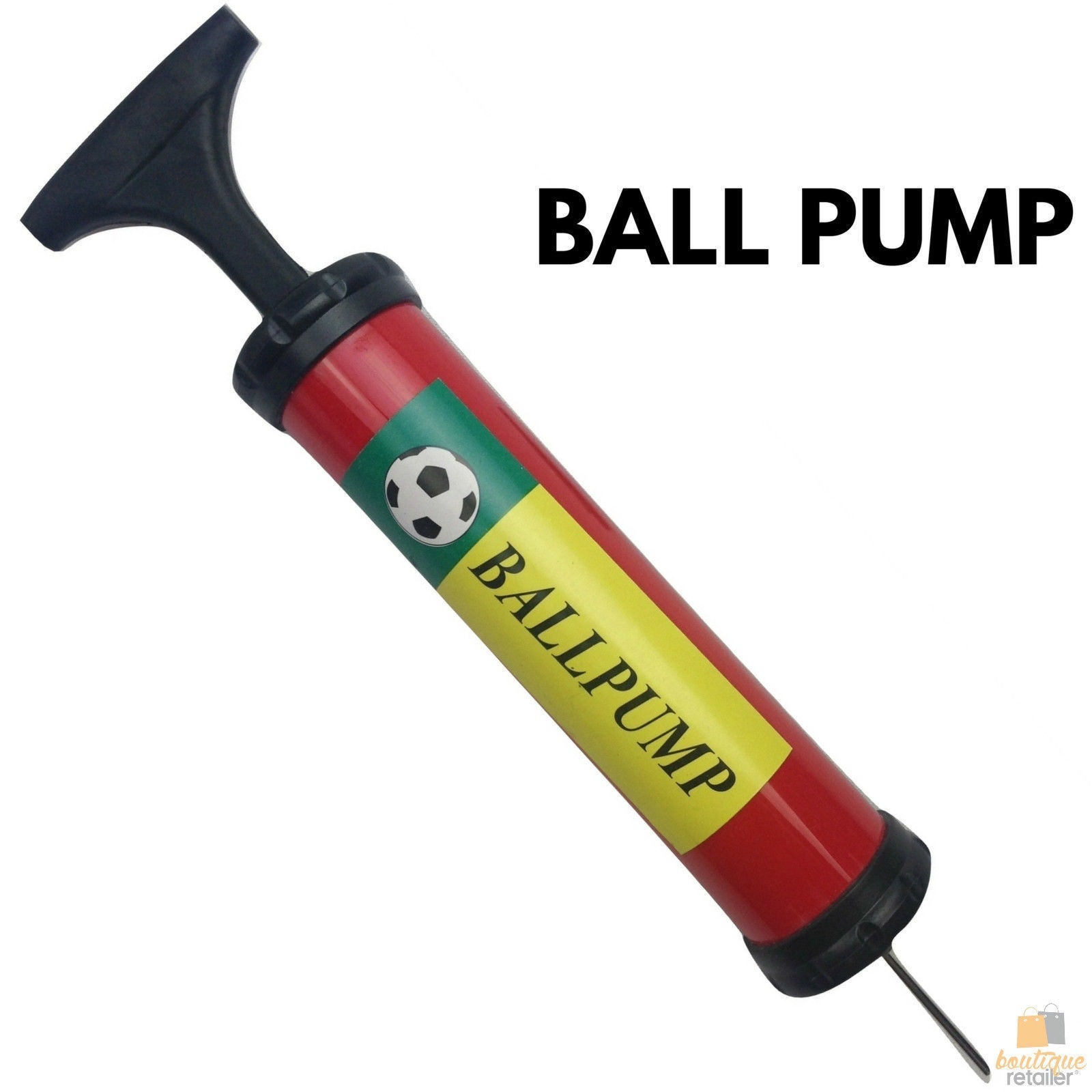 BALL PUMP Air Inflator Soccer Basketball Football Needle Yoga Fitness Portable Unique