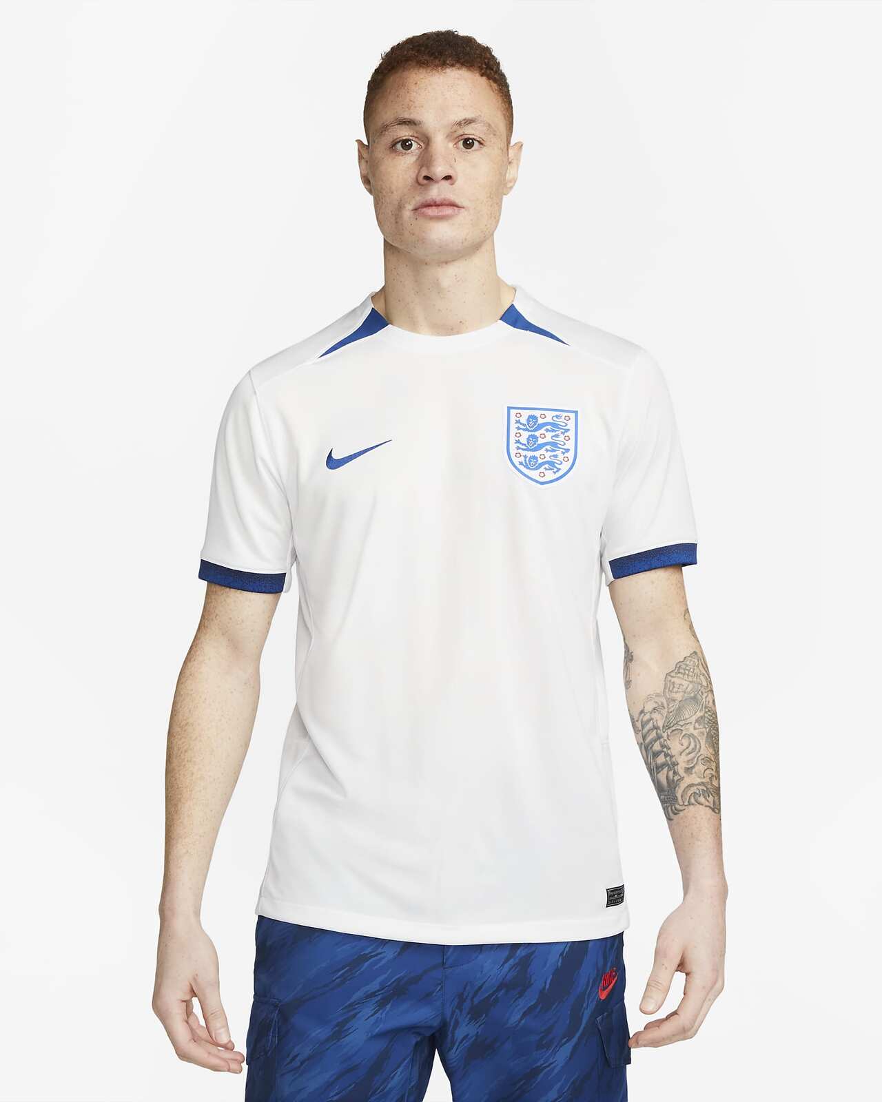 Nike Mens England National 2023 Stadium Home Dri-FIT Soccer Football Jersey Top - XL Unique