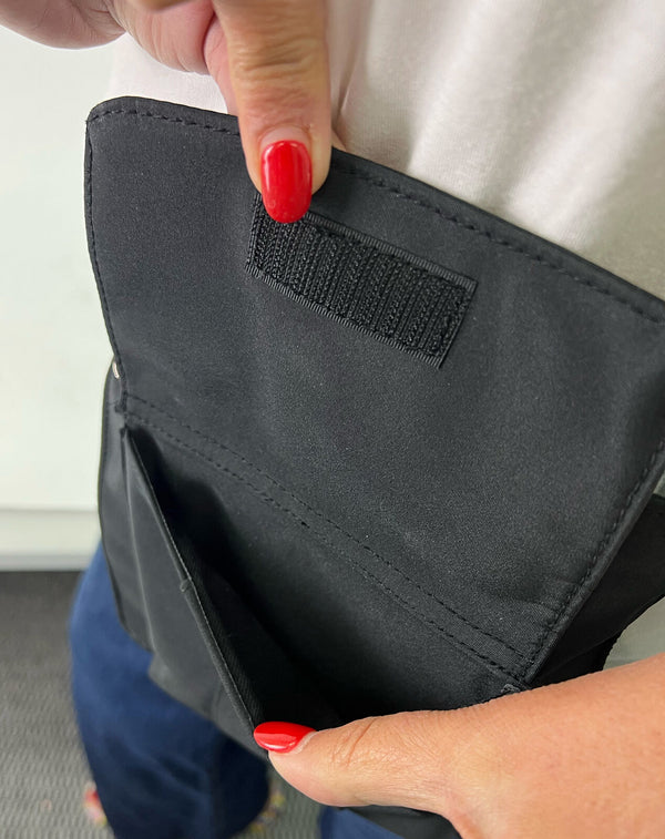 Milleni Waist Bag Utility Travel Belt Bum Bag Adjustable Strap w/ Zipper in Black Awezingly