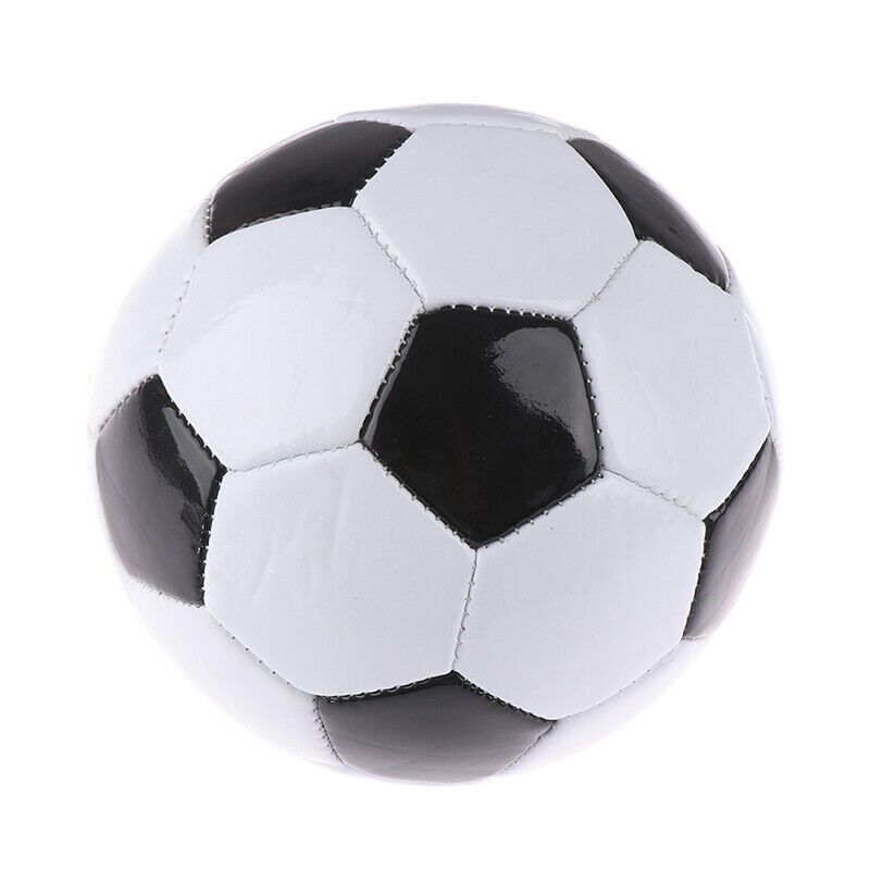 Classic Soccer Ball Football Training Standard Size 5 - Black/White Unique