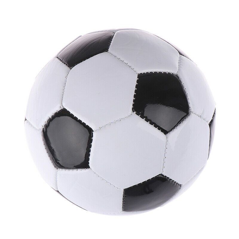 Classic Soccer Ball Football Training Standard Size 5 - Black/White Unique