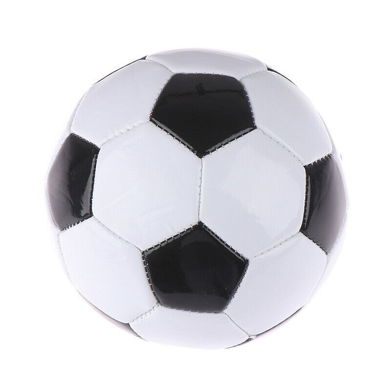 Classic Soccer Ball Football Training Standard Size 5 - Black/White Unique