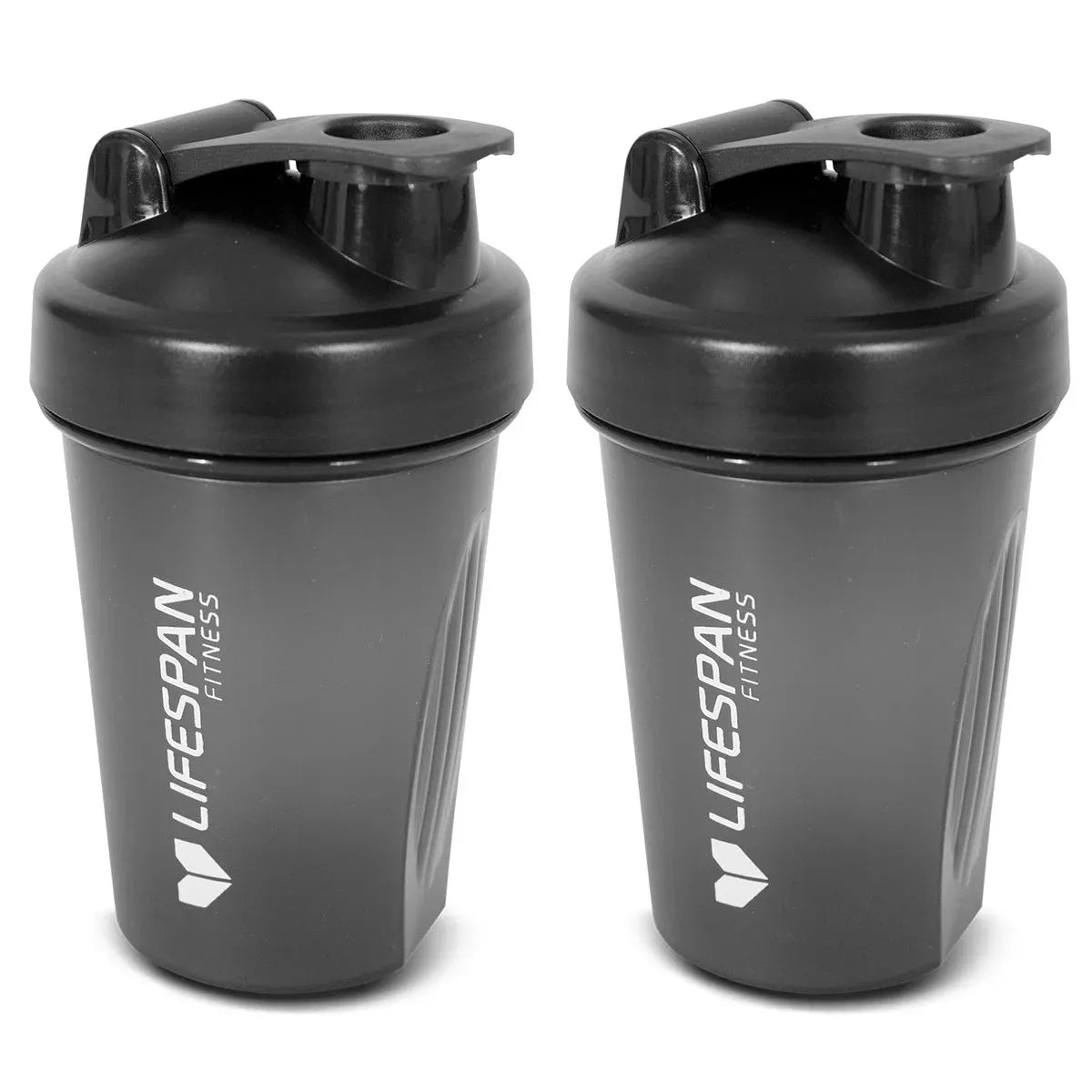 Lifespan Fitness Shaker Bottle 500ml in Black (Pack of 2) Awezingly