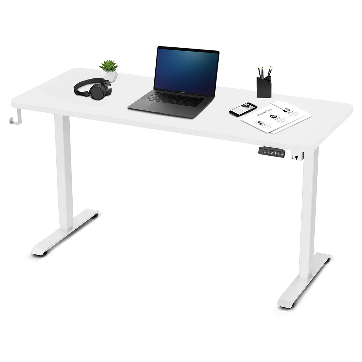 Lifespan Fitness ErgoDesk Electric Standing Desk 140cm (White/White) Awezingly