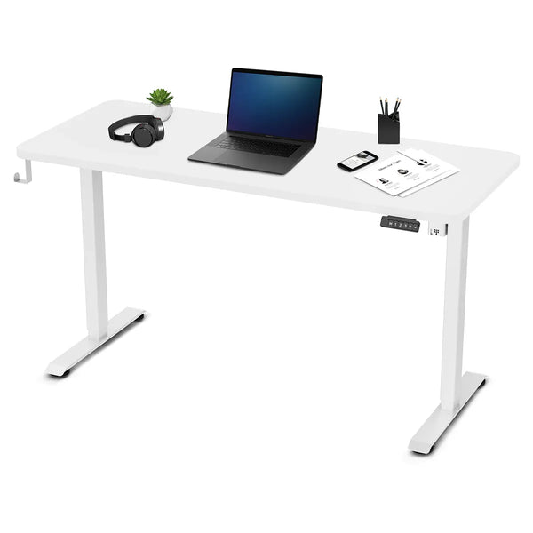 Lifespan Fitness ErgoDesk Electric Standing Desk 140cm (White/White) Awezingly