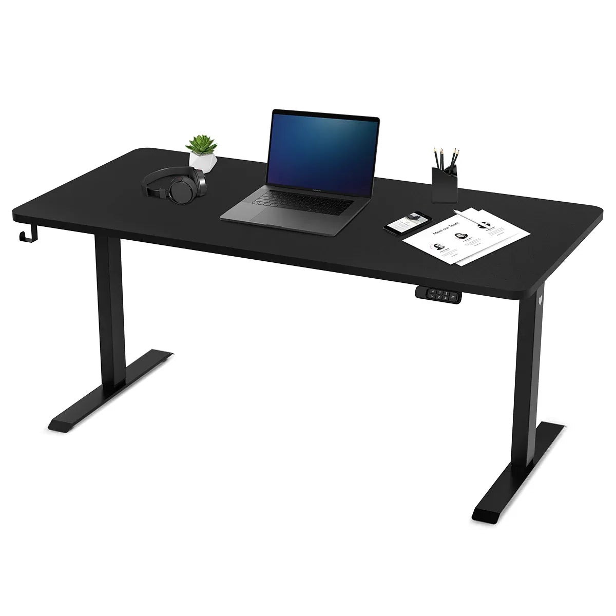 Lifespan Fitness ErgoDesk Electric Standing Desk 160cm (Black/Black) Awezingly