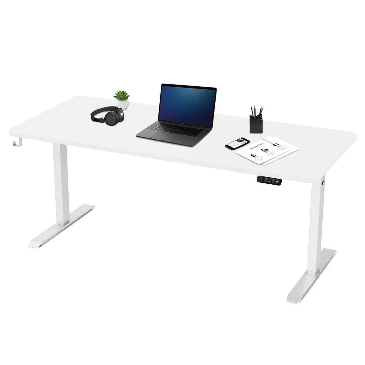 Lifespan Fitness ErgoDesk Electric Standing Desk 180cm (White/White) Awezingly