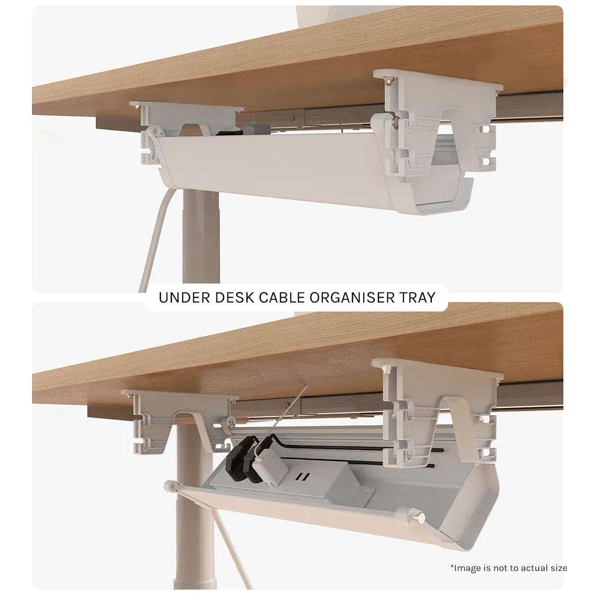 Lifespan Fitness ErgoDesk Height Adjustable Under Desk Cable Management Tray (100cm) Awezingly