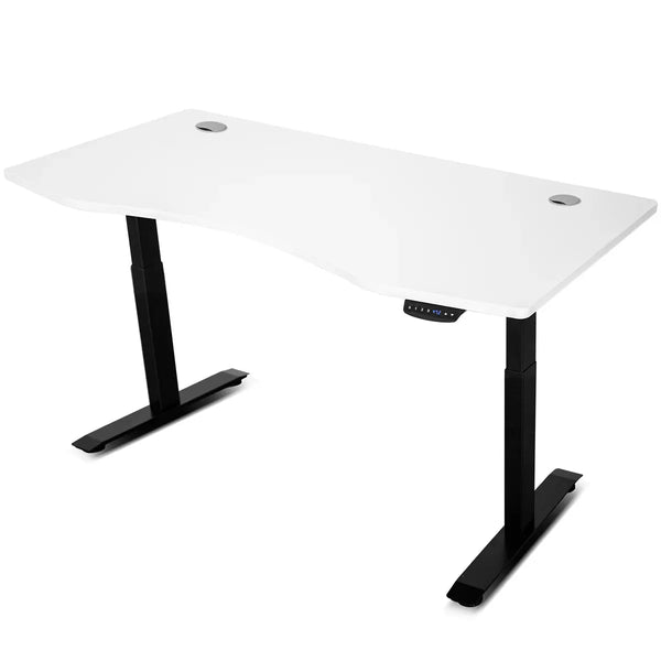 Lifespan Fitness ErgoDesk AUTO Series Automatic Standing Desk 150cm in White & Black Awezingly