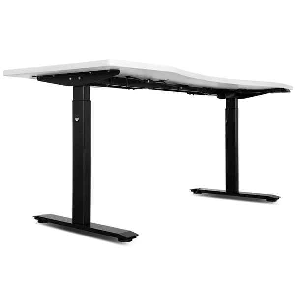 Lifespan Fitness Cyclestation 3 Exercise Bike with ErgoDesk Automatic Standing Desk 150cm in White/Black Awezingly