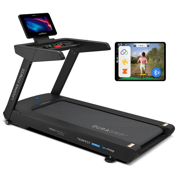 Lifespan Fitness Tempest CRX Commercial Smart Treadmill with 15.6