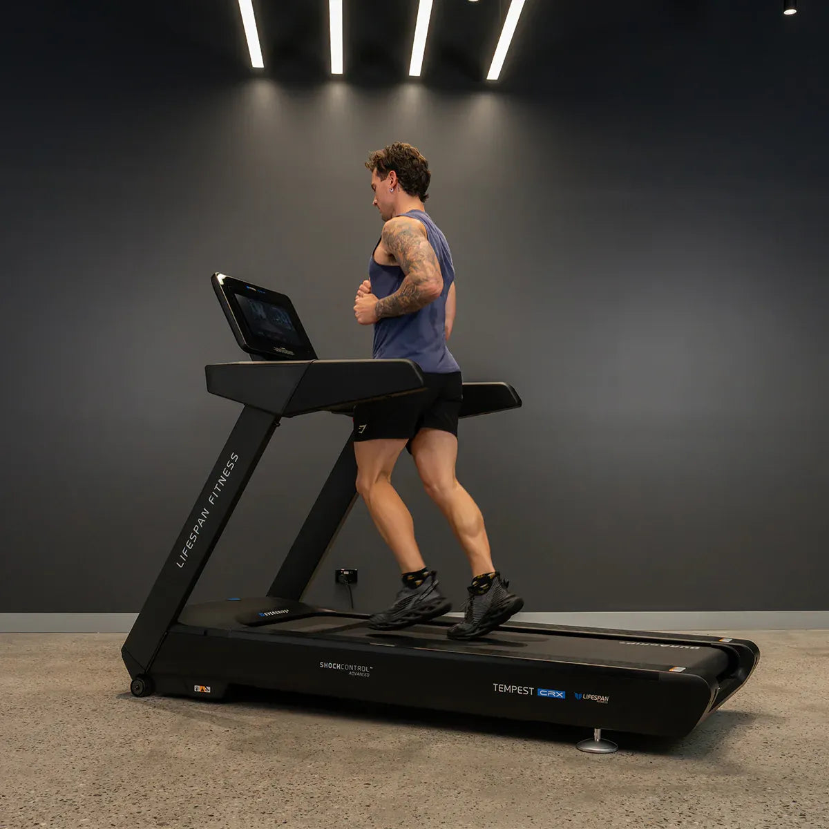 Lifespan Fitness Tempest CRX Commercial Smart Treadmill with 15.6