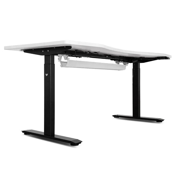 Lifespan Fitness WalkingPad M2 Treadmill with ErgoDesk Automatic White Standing Desk 1500mm + Cable Management Tray Awezingly