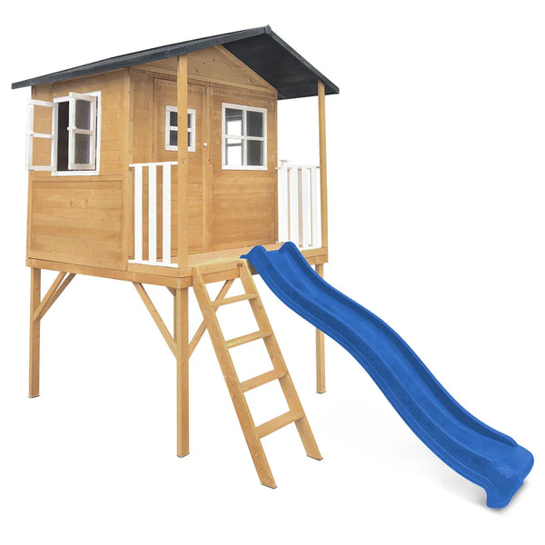 Lifespan Kids Burleigh Cubby House with 2.2m Slide (Blue) Awezingly