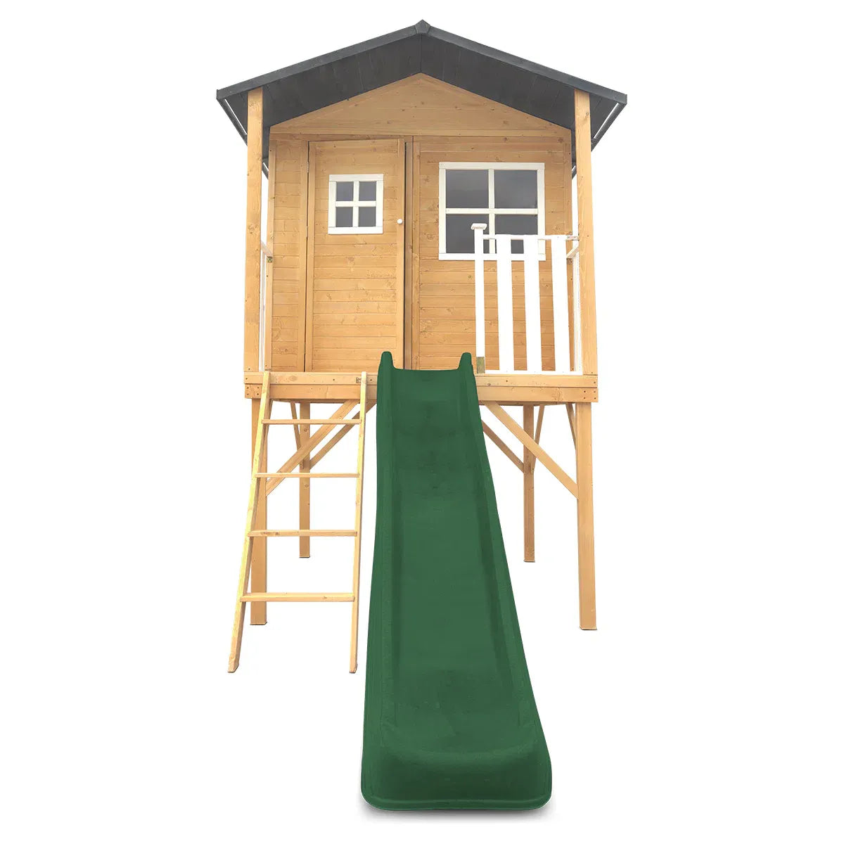 Lifespan Kids Burleigh Cubby House with 2.2m Slide (Green) Awezingly