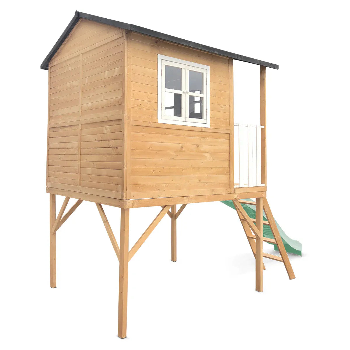 Lifespan Kids Burleigh Cubby House with 2.2m Slide (Pastel Green) Awezingly