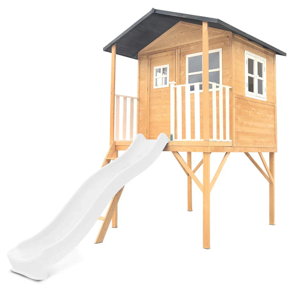 Lifespan Kids Burleigh Cubby House with 2.2m Slide (White) Awezingly