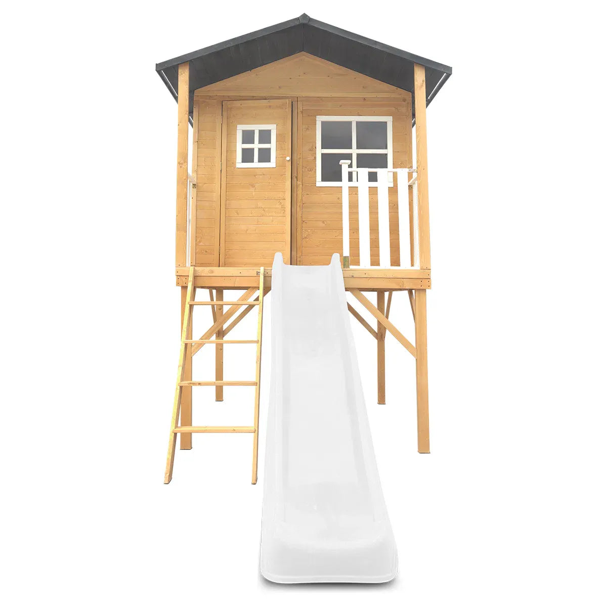 Lifespan Kids Burleigh Cubby House with 2.2m Slide (White) Awezingly