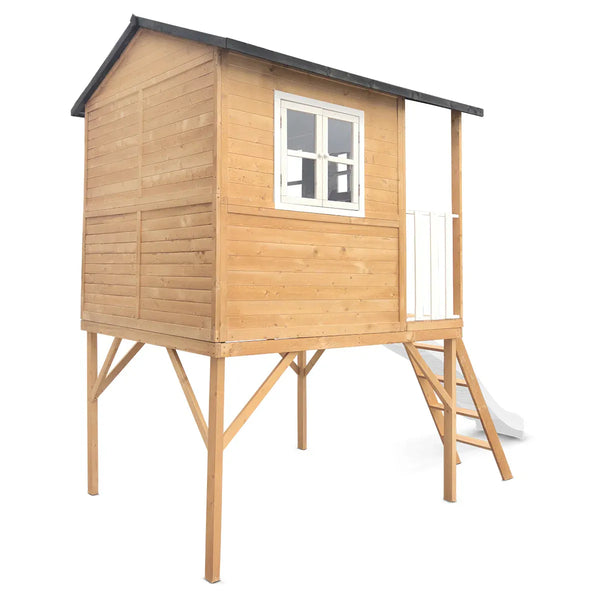Lifespan Kids Burleigh Cubby House with 2.2m Slide (White) Awezingly
