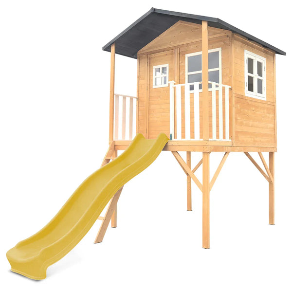 Lifespan Kids Burleigh Cubby House with 2.2m Slide (Yellow) Awezingly