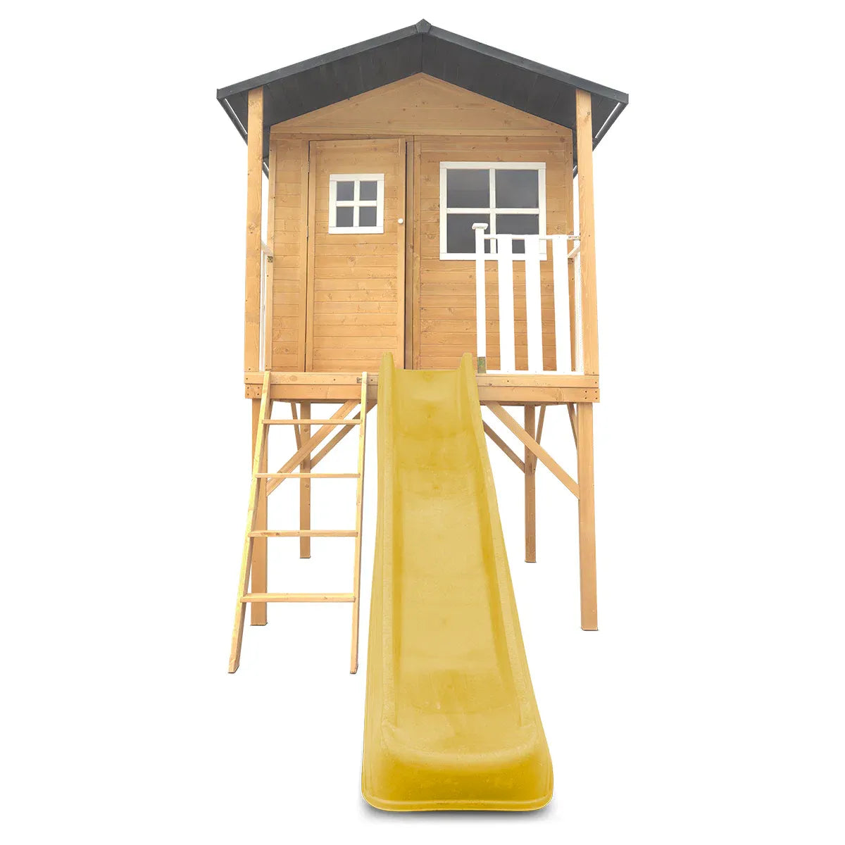 Lifespan Kids Burleigh Cubby House with 2.2m Slide (Yellow) Awezingly