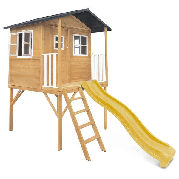 Lifespan Kids Burleigh Cubby House with 2.2m Slide (Yellow) Awezingly