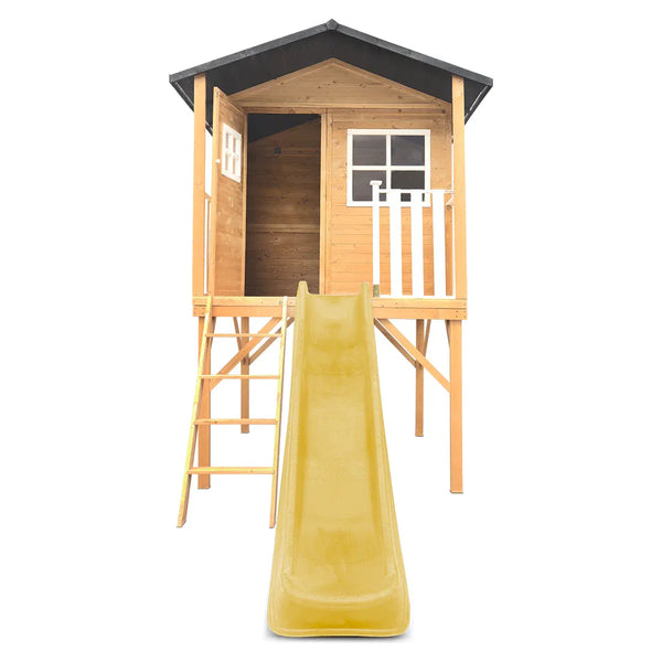 Lifespan Kids Burleigh Cubby House with 2.2m Slide (Yellow) Awezingly