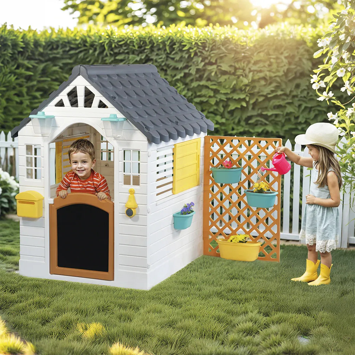 Lifespan Kids Garden Playhouse with Fence Awezingly