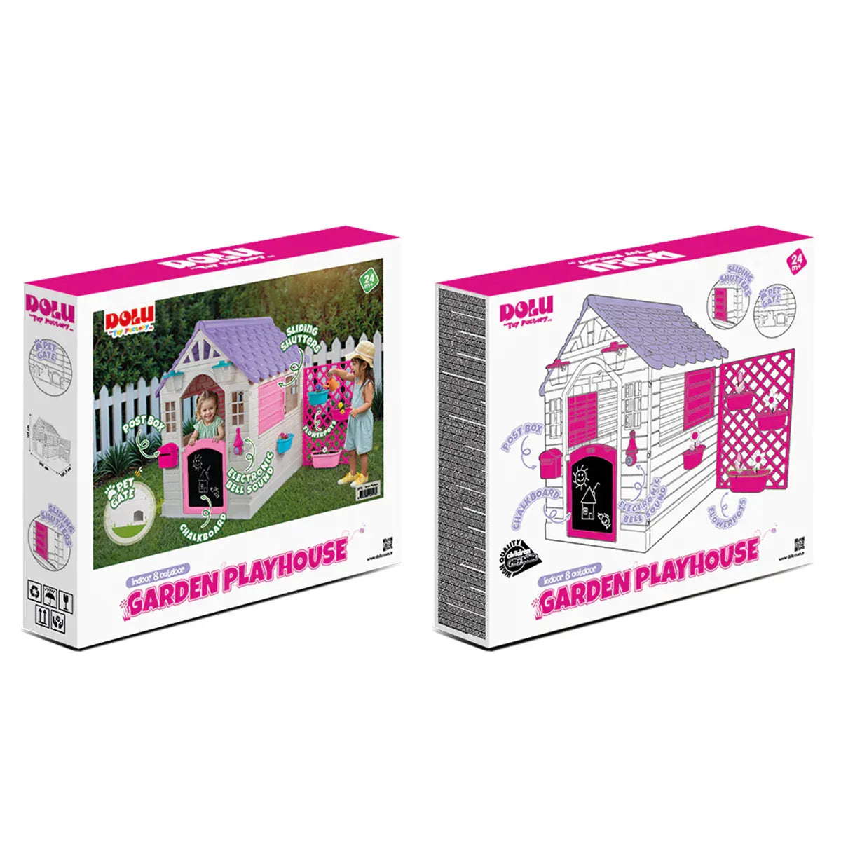 Lifespan Kids Garden Playhouse with Pink Fence Awezingly