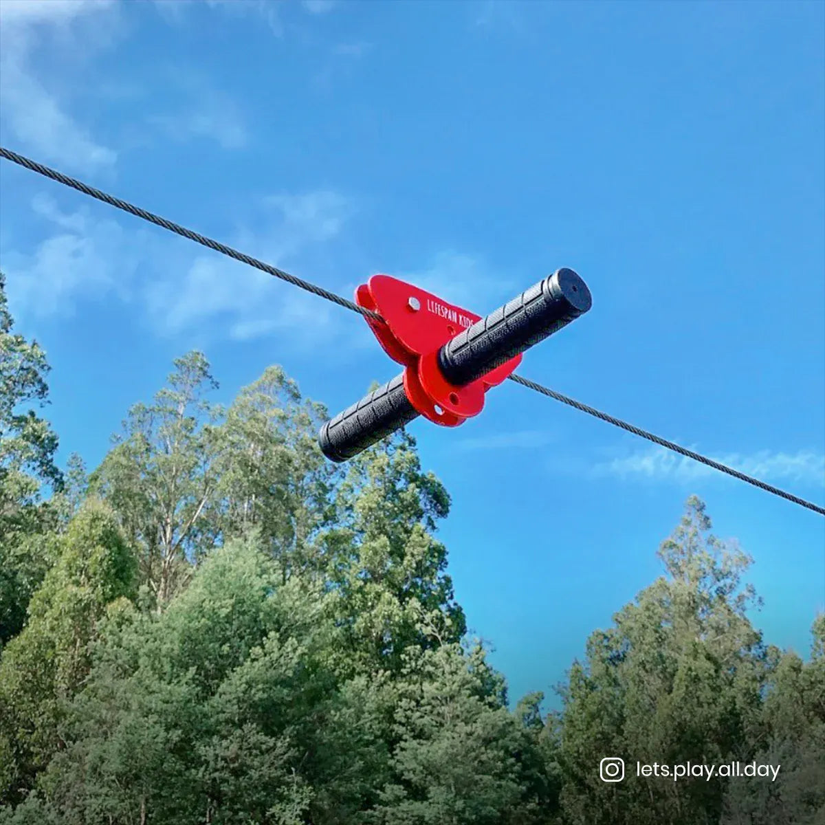 Lifespan Kids Woomera Flying Fox + Red Monkey Swing Awezingly