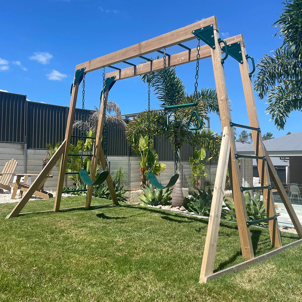 Lifespan Kids Daintree 2-in-1 Monkey Bars & Swing Set Awezingly