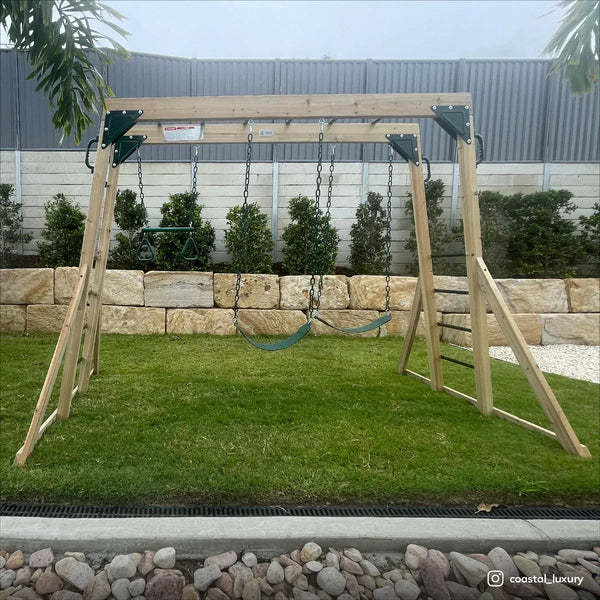 Lifespan Kids Daintree 2-in-1 Monkey Bars & Swing Set Awezingly