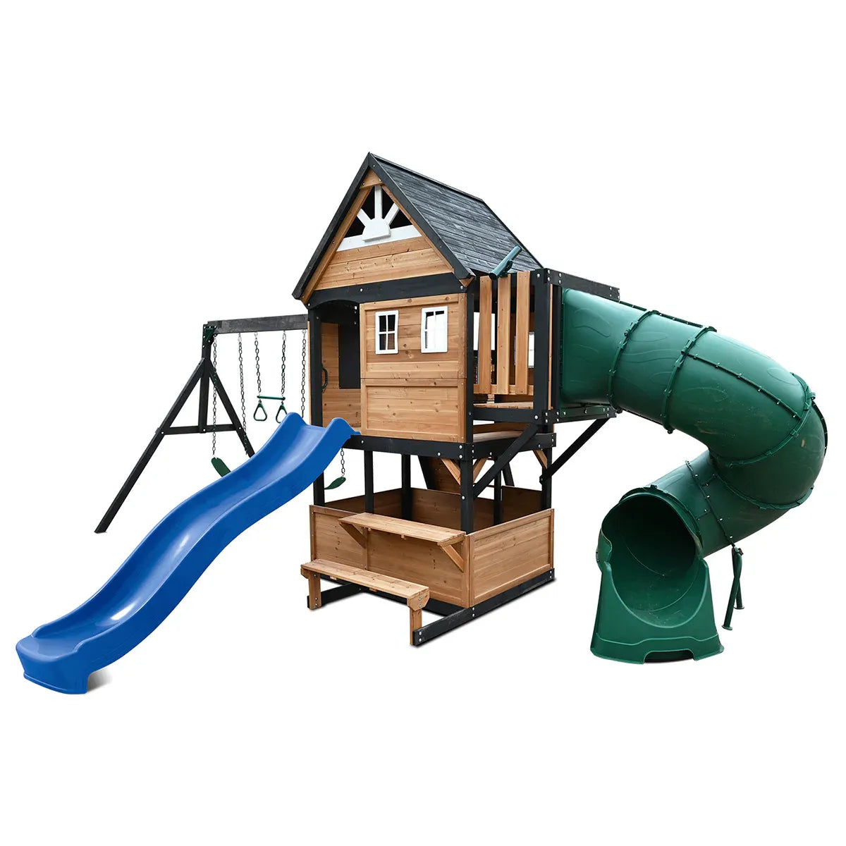 Lifespan Kids Claremont Swing Set & Play Centre with 2.2m Slide (Blue) Awezingly